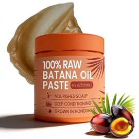 100% Raw Batana Oil Paste - Batana Oil for Hair Growth, Hair Oil for Reduces Hair Loss, Combating Dryness, Frizz And Split Ends for Dry and Frizzy Hair & All Hair Types 120ml/4 Floz