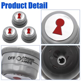 ShineUs 88848 Gas Grill Control Knob，Compatible with Weber Genesis 300 Series (2011-2016) Gas Grills（Set of 3）