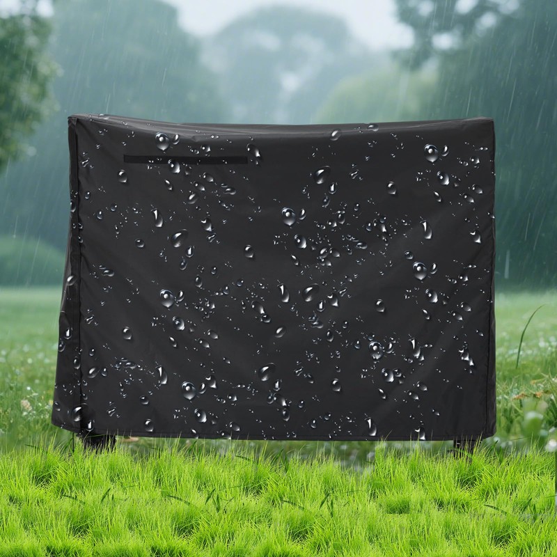Premium 4Ft Firewood Rack Cover Set Heavy Duty Steel Log