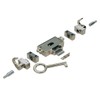 Hettich 2896 LH Torsion Bar Lock, Keyed Alike Nickel-Plated, Backset