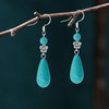 GLLBTPT Turquoise Dangle Earrings 925 Sterling Silver for Women Drop