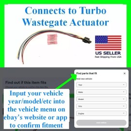 fits Ford Turbocharger Wastegate Actuator Connector Plug Wiring Pigtail Harness
