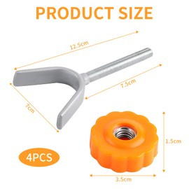 Janety Pressure Screws, Children's Gate, 4 Pieces Y-Spindle Baby Gate Screw Bolts, M10 Stair Safety Gate Screws, Torsion Bar with Compression Thread for Baby and Pet Safety Gates