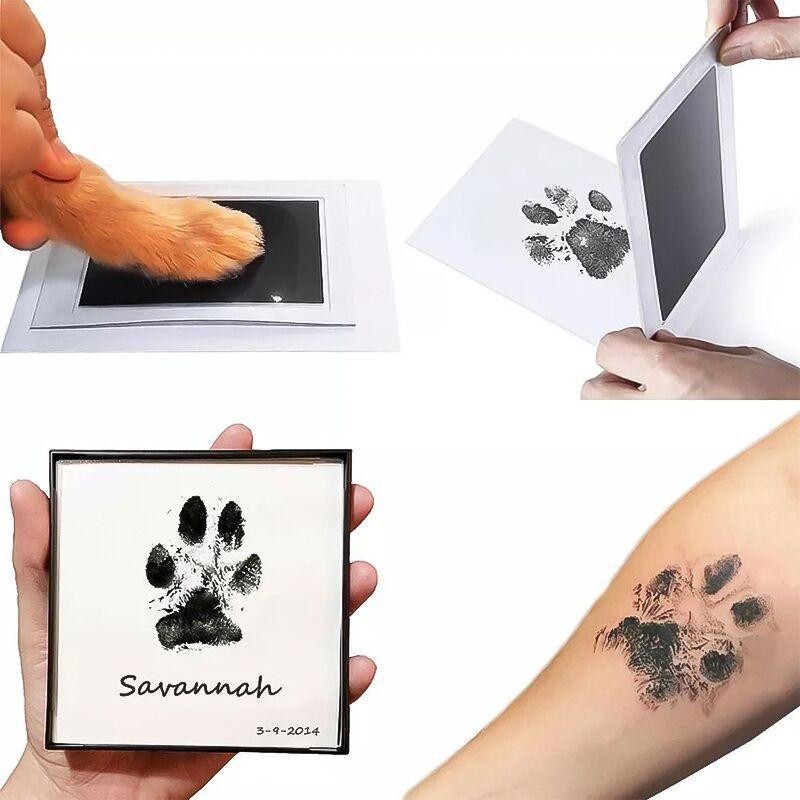 JERRYDIARY Paw Print Kit, 2-Pcs Ink Pads + 2 Photo