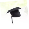 PACKOVE Adjustable Graduation Cap for Adults and Students Black Mortar