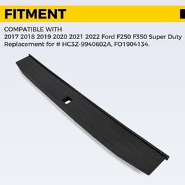 KUAFU Tailgate Molding Top Trim Cap Cover Compatible with 2017-2022 Ford F250 F350 Super Duty Flex Step Replacement for HC3Z-9940602-A FO1904134 Rear Center Piece