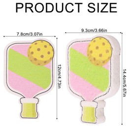 BOXOB 2pcs Pickleball Themed Pressed Wood Pulp Sponges, Reusable Kitchen Cleaning Compressed Sponges for Dish Washing, Funny Pickleball Gift and Kitchen Scrubbers Accessories for Home, Bathroom, Car
