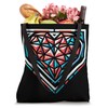 Geometric Heart Design With Colorful Triangles For Art Tote Bag