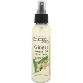 Ginger Room Spray, 4 Ounces, No Artificial Colors, Parabens, or Preservatives - Fragrant Aromatic Room Mist For Home, Room, Office, Made With Essential Oils