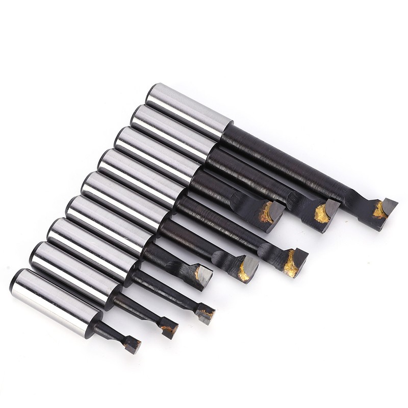 9Pcs Boring Bar Set 1/2" F1 Type High Speed Steel
