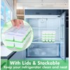 Large Ice Cube Trays with Lid, Jrisbo 2 Pack Stackable