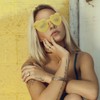 Lotsdonxia Love Heart Shape Sunglasses Stylish Rimless One-Piece Transparent Glasses