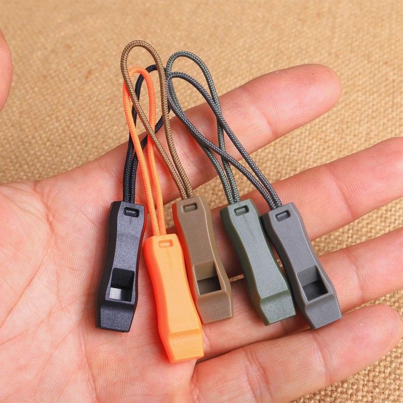 FACETHALO Whistle, Disaster Prevention, Mini Whistle Strap, Set of 5