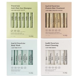 [Skal Q] Travel Kit Premium Travel Toiletries 4-piece Set, 1 Piece / [스칼큐] 트래블키트 프리미엄 여행용 세면도구 4종 세트, 1개