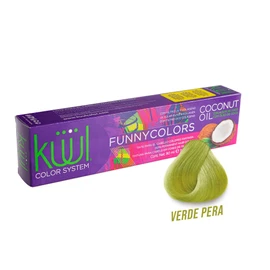 KÜÜL - Color System Funny Colors Tinte Semipermanente Cabello Color Verde Pera 90 ml, con Blanco Titanio, Filtro UV y Colágeno, Prolonga Intensidad del Color, Aporta Hidratación, Brillo y Sedosidad