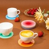 Colorful Acrylic Coasters Set - 5Pcs Round Non-Slip Table Coasters,