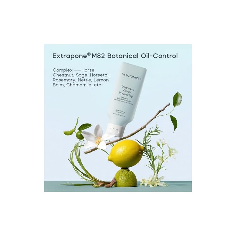 HALOVIDA Leave-in Dry Shampoo Gel, Instant Oil Absorption & Volume,