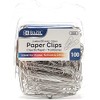 BAZIC Jumbo Paper Clip, 50 mm, Silver, 100 Per Pack - 1 Pack