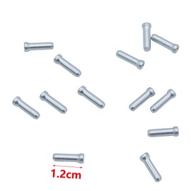 20Pcs Bike Brake Cable Caps,Cable Caps for Bike Shift,Bike Cable End Caps Cable Crimps Cable Ferrules,Aluminum Alloy Brake End Cover Cable Tips Crimps for Mountain Bicycle Road Bike(Silver)