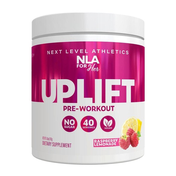 Uplift Pre-Workout for Women (30 Servings) -Raspberry Lemonade-Provides Clean/Sustained Energy, Support Athletic Performance, Fast Twitch Muscle Fiber Activation Endurance(Caffeine, Vegan, GF, 15 Cal)