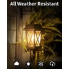 Solar Lanterns Outdoor Waterproof, Hanging Solar Lights with Glass Shade