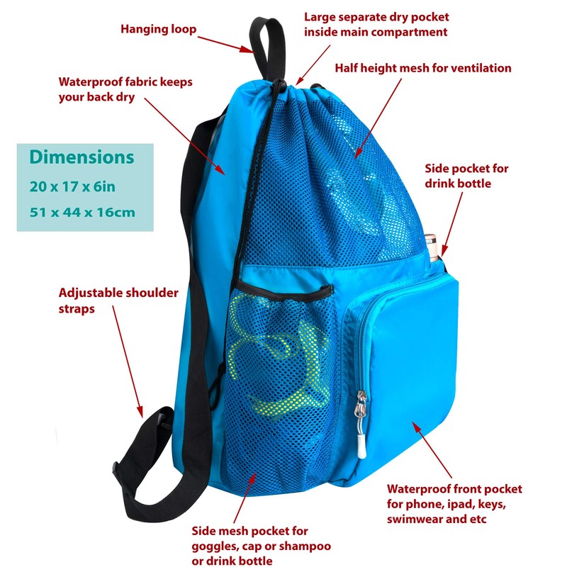 ButterFox - Bolsa de malla grande para equipo de natación