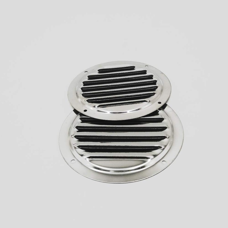 2PCS 5" Round Louvre Air Vent stainles steel Ventilation Ventilator