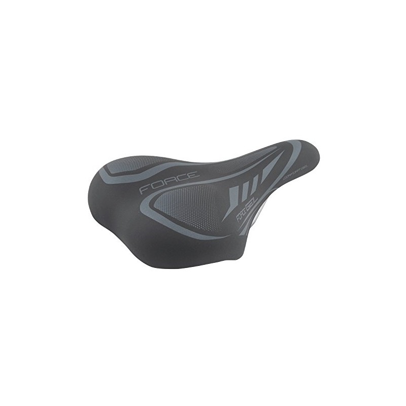 Force 80376 Bicycle Saddle Comfort Saddle with GEL Black 10.8