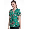 Tooniforms V-Neck Scrub Top, L, Rudolph Joy