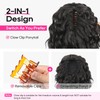 REECHO Ponytail Extension, 10” Short Curly Claw Clip Ponytail Extension