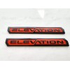 GMC 3PCS Gloss Black Red Door Rear Elevation Emblems Badge