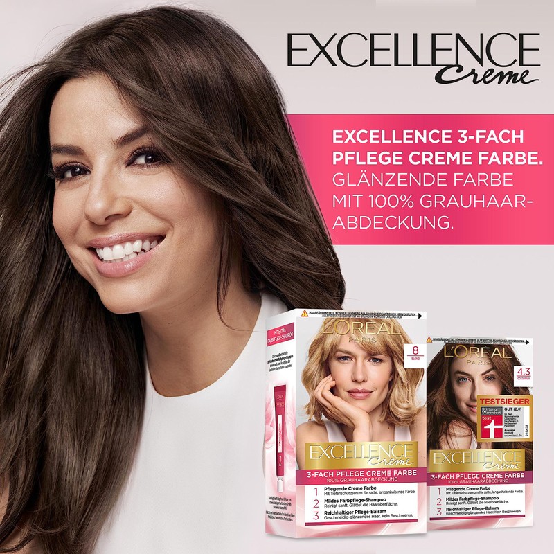 L'Oréal Paris Excellence Cream Pack of 3 x 268 g