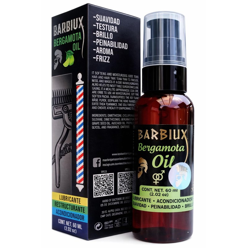Aceite para barba de bergamota - Lubricante, reconstructivo y acondicionador