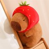 LVQING Cute Capybara Stuffed Animal with Wearable Toast Headset, Gifts