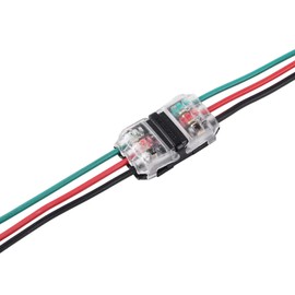 Brightfour 12 Pack Quick Solderless Wire Splice Connectors, 2 Way 3 Pin Automotive, Fits 20-24 AWG