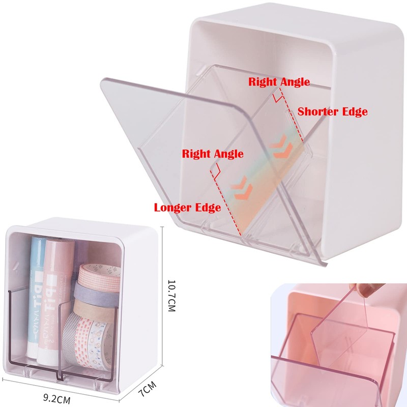 Lawen Creative Set of 2 ABS cotton buds storage with
