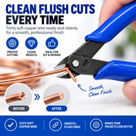 Carbon Steel Diagonal Pliers for Precision Cutting – Side Nipper Wire Cutter for Electronics, Jewelry & DIY Hobby Projects
