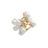 VingTAINE H7665 Hair Clip, Flower, Pearl, Hair Claw, Mini, Small,