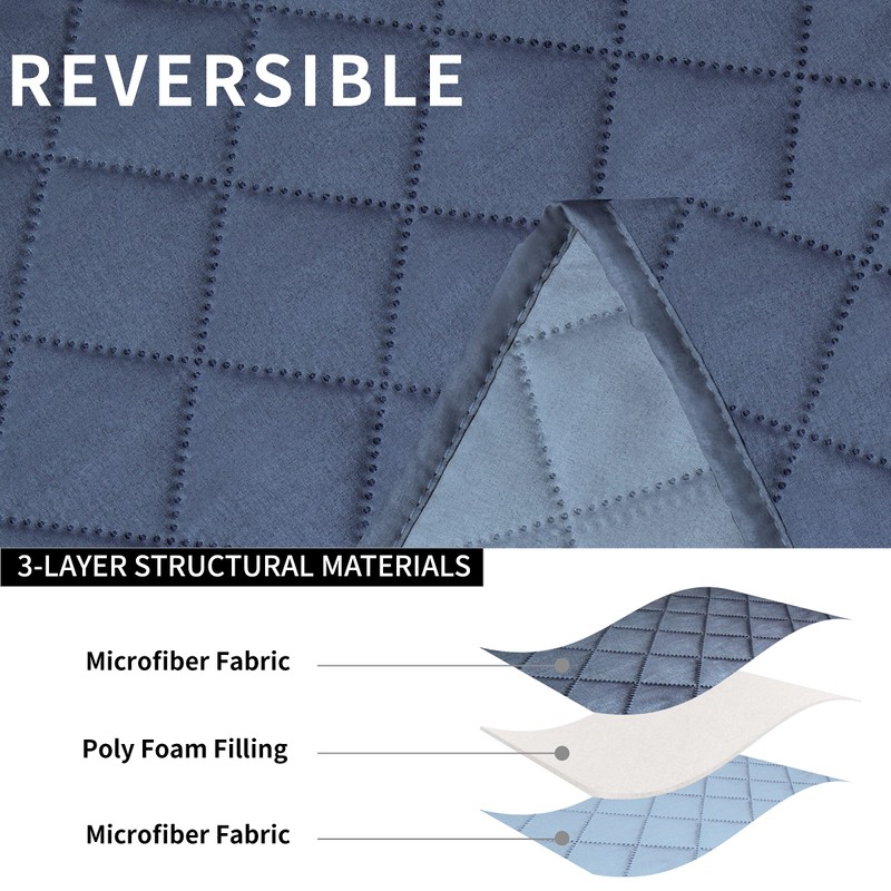 Easy-Going Loveseat Recliner Cover, Reversible Couch Cover for Double Recliner,