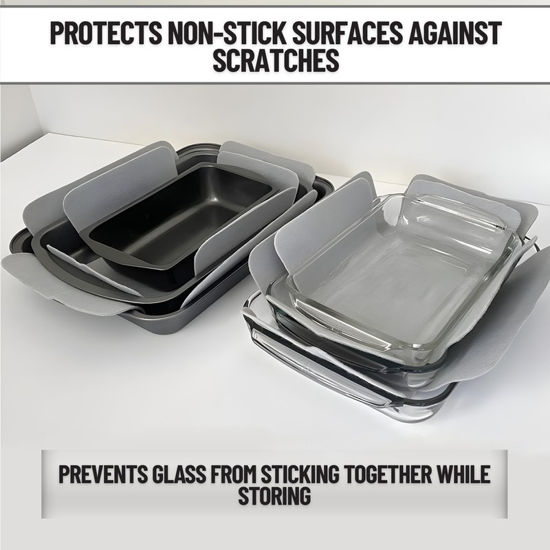 Evelots Bakeware/Cookware Scratch Protectors-Pots/Pan/Dish Dividers-Set of 12 - Two Large