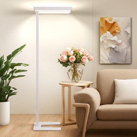 IESTARING 4000K LED Floor Lamp for Office, 76.6'' Dimmable 100W 10400LM Natural Daylight Eye-Caring Free Standing Lamp for Reading Room Meeting Room Study Room Nursery Piano Crafting Workspace