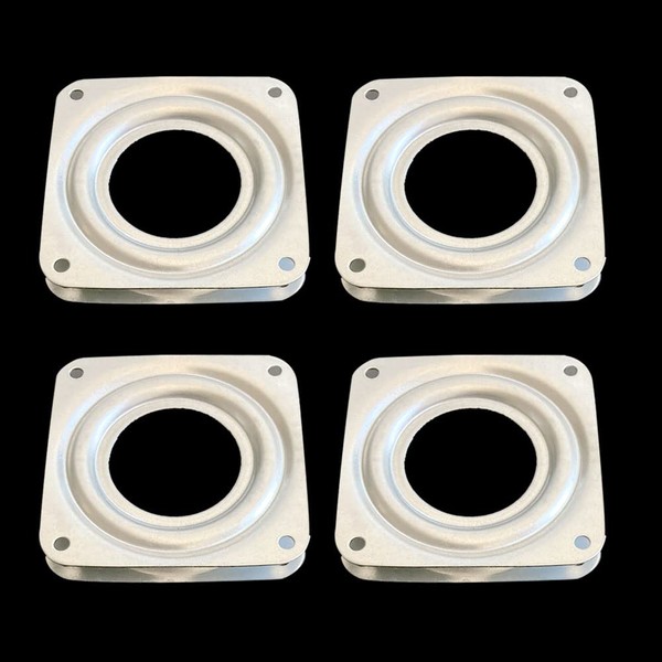 4pcs 3 Inch Square Lazy Susan Turntable Bearing Plate with