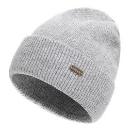 jaxmonoy Wool Knit Beanies Winter Hats for Women and Men Soft Cashmere Warm Double Layer Ladies Skull Beanie caps - Light Grey