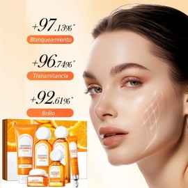 6 Kit Facial Blanqueo De Vitamina C Cuidado De La Piel