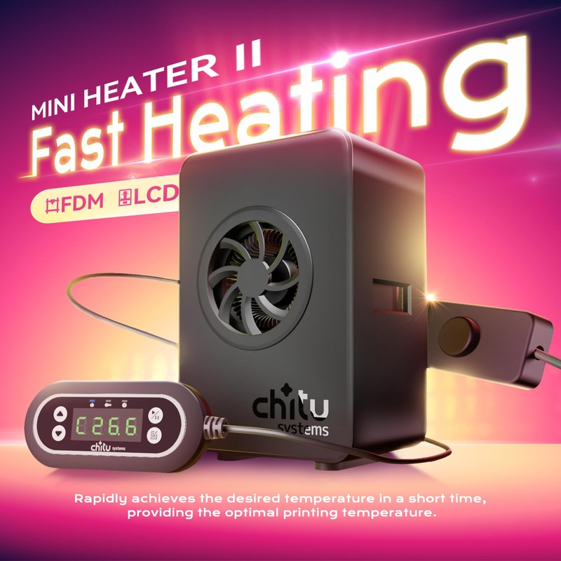 Chitu Systems Upgraded 3D Printer Mini Heater-Versatile Temperature Control, Easy