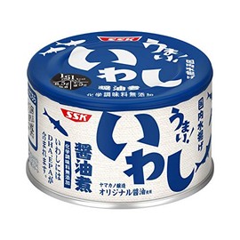 SSK Iwashi Shoyu 5.29 oz. (150 g) - Delicious Canned Sardines (domestic) boiled in Shoyu - No M.S.G., No Chemical Seasoning (Pack of 6) - MADE IN JAPAN