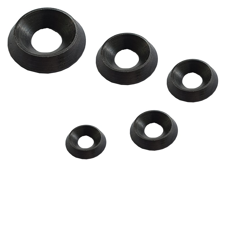 Solid Black Countersunk Finishing Washers Stainless Steel Cup (20, M6)