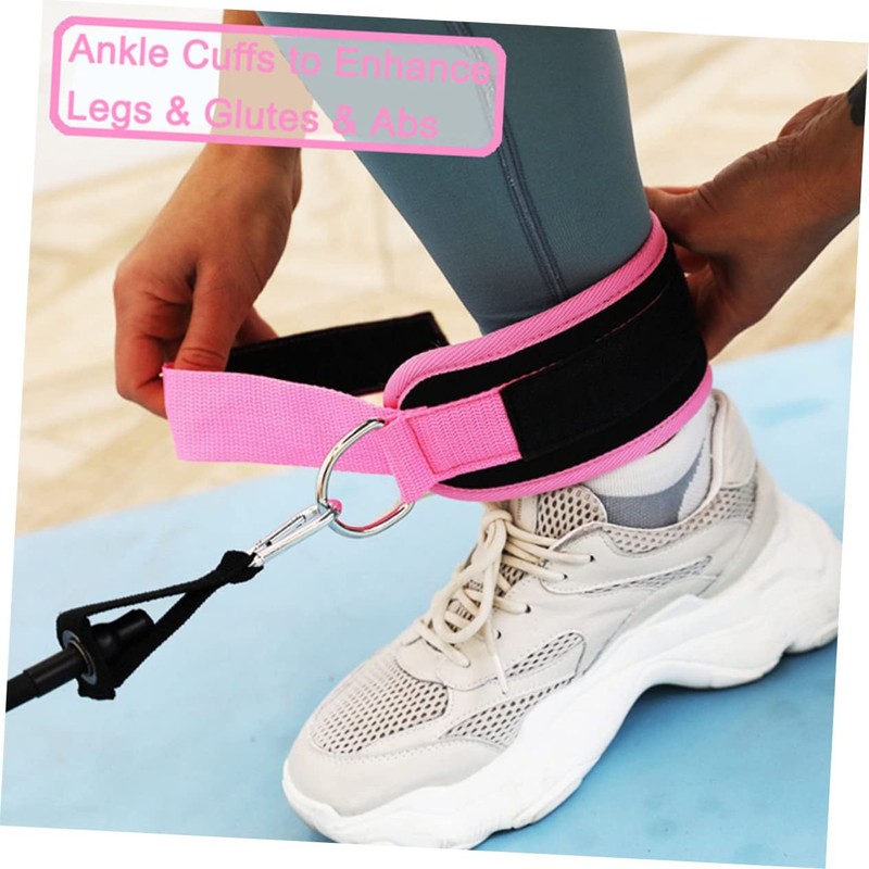 WOONEKY 1Pc Pink Ankle Strap for Fitness Resistance Band Durable