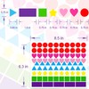 2016 Pack Shaped Coloured Stickers 7 Colors 6 Shapes Coding