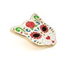 Pinsanity Cat Sugar Skull Enamel Lapel Pin